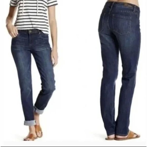 Kut from the Kloth Denim - KUT from the Kloth Katy Boyfriend Size 4 Dark Wash Blue Denim Jeans Mid Rise